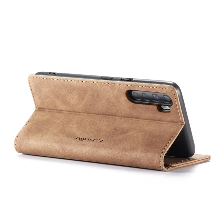 For OnePlus Nord CaseMe-013 Multifunctional Retro Frosted Horizontal Flip Leather Case with Card Slot & Holder & Wallet(Brown) - OnePlus Cases by CaseMe | Online Shopping South Africa | PMC Jewellery | Buy Now Pay Later Mobicred