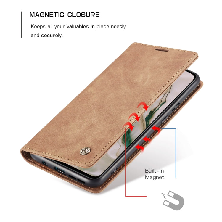 For OnePlus Nord CaseMe-013 Multifunctional Retro Frosted Horizontal Flip Leather Case with Card Slot & Holder & Wallet(Brown) - OnePlus Cases by CaseMe | Online Shopping South Africa | PMC Jewellery | Buy Now Pay Later Mobicred