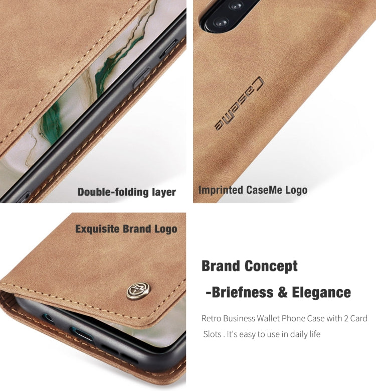 For OnePlus Nord CaseMe-013 Multifunctional Retro Frosted Horizontal Flip Leather Case with Card Slot & Holder & Wallet(Brown) - OnePlus Cases by CaseMe | Online Shopping South Africa | PMC Jewellery | Buy Now Pay Later Mobicred