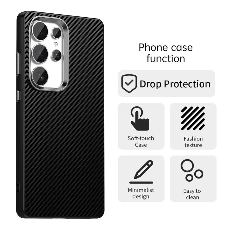 For Samsung Galaxy S25 Ultra 5G Carbon Fiber Series IMD Phone Case(Black) - Galaxy S25 Ultra 5G Cases by PMC Jewellery | Online Shopping South Africa | PMC Jewellery | Buy Now Pay Later Mobicred