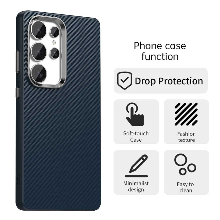 For Samsung Galaxy S25 Ultra 5G Carbon Fiber Series IMD Phone Case(Blue) - Galaxy S25 Ultra 5G Cases by PMC Jewellery | Online Shopping South Africa | PMC Jewellery | Buy Now Pay Later Mobicred