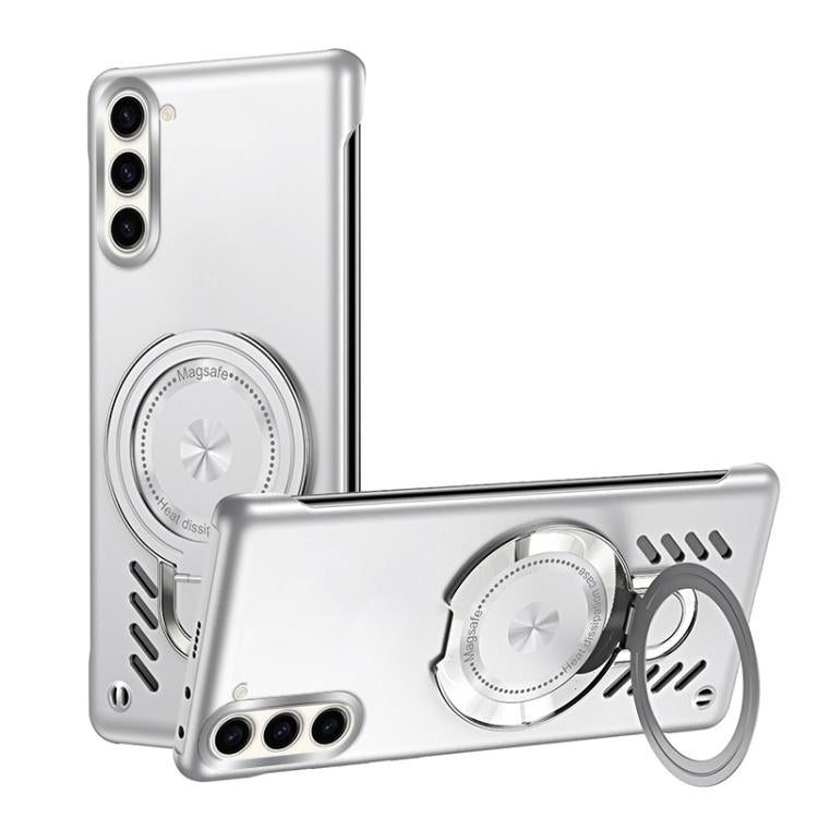 For Samsung Galaxy S25+ 5G Ice Sense Series Graphene Cooling MagSafe Holder Phone Case(Silver) - Galaxy S25+ 5G Cases by PMC TechLife | Online Shopping South Africa | PMC TechLife | Buy Now Pay Later Mobicred