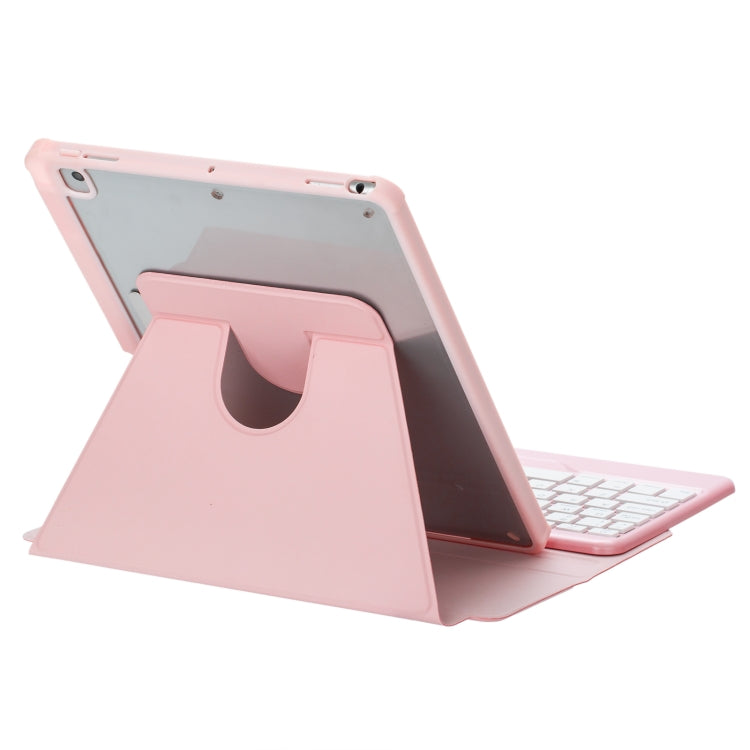 For iPad Pro 11 2024 L13-B 360 Rotation Acrylic Transparent Bluetooth Keyboard Leather Case(Pink) - free shipping - PMC Jewellery - Order now!