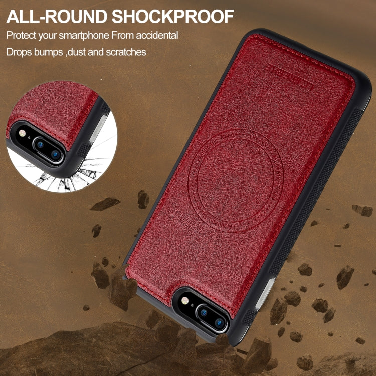 For iPhone 16e LC.IMEEKE L5 Series Detachable RFID Card Bag Magsafe Phone Case(Red) - iPhone 16e Cases by LC.IMEEKE | Online Shopping South Africa | PMC TechLife | Buy Now Pay Later Mobicred
