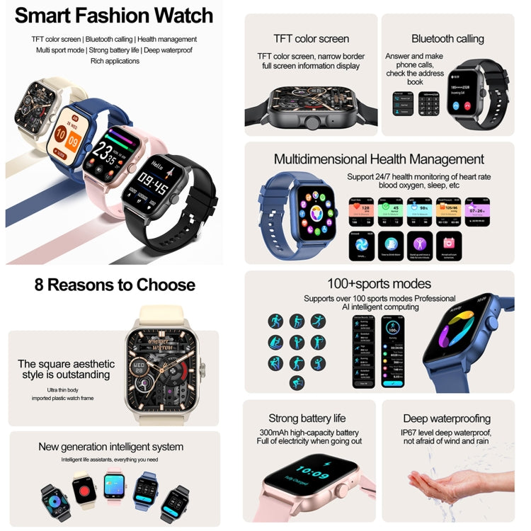 ZW36A 1.83 inch BT Call Smart Watch, Blood oxygen / Blood Pressure / Heart Rate(Blue) - Smart Wristbands by PMC TechLife | Online Shopping South Africa | PMC TechLife | Buy Now Pay Later Mobicred