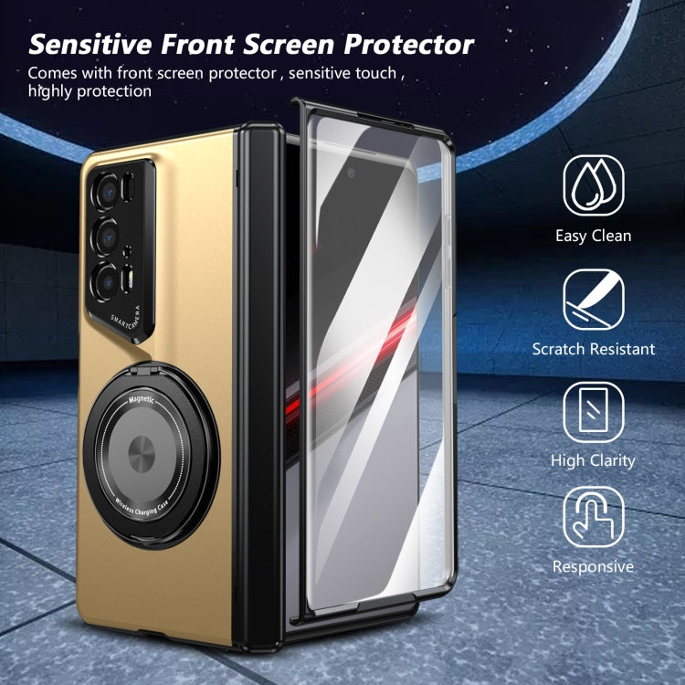 For Honor Magic V2 RSR Porsche Design Gold Medal Rotating Folding Series Ring Holder Phone Case(Gold) - free shipping - PMC TechLife - Order now!