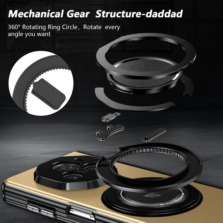 For Honor Magic V3 Gold Medal Rotating Folding Series Ring Holder Phone Case(Gold) - Honor Cases by PMC TechLife | Online Shopping South Africa | PMC TechLife | Buy Now Pay Later Mobicred