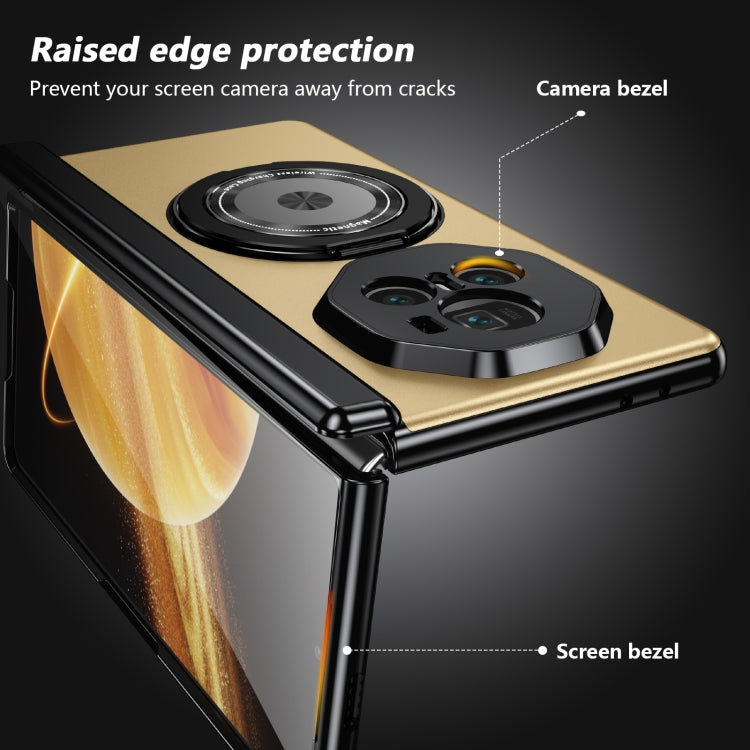 For Honor Magic V3 Gold Medal Rotating Folding Series Ring Holder Phone Case(Gold) - Honor Cases by PMC TechLife | Online Shopping South Africa | PMC TechLife | Buy Now Pay Later Mobicred