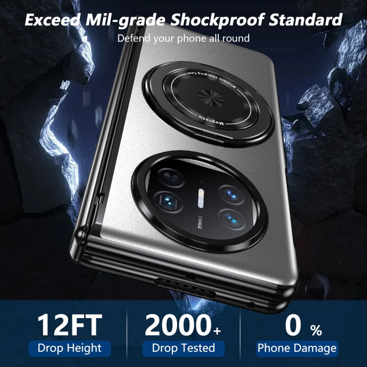 For Huawei Mate X5 Gold Medal Rotating Folding Series Ring Holder Phone Case(Silver) - Huawei Cases by PMC TechLife | Online Shopping South Africa | PMC TechLife | Buy Now Pay Later Mobicred