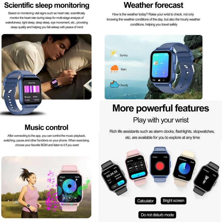 ZW36 1.83 inch BT Call Smart Watch, Blood oxygen / Blood Pressure / Heart Rate(Black) - Smart Wristbands by PMC TechLife | Online Shopping South Africa | PMC TechLife | Buy Now Pay Later Mobicred