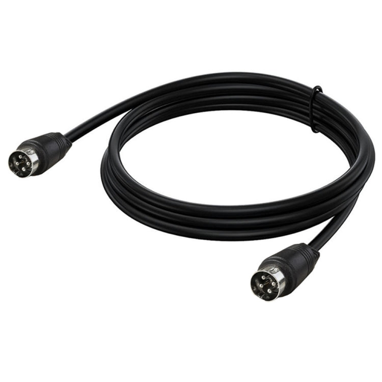 MD DIN 4 Pin Male to Male AC/DC Power Audio Adapter Cable, Length:5m(Black) - Microphone Audio Cable & Connector by PMC TechLife | Online Shopping South Africa | PMC TechLife | Buy Now Pay Later Mobicred