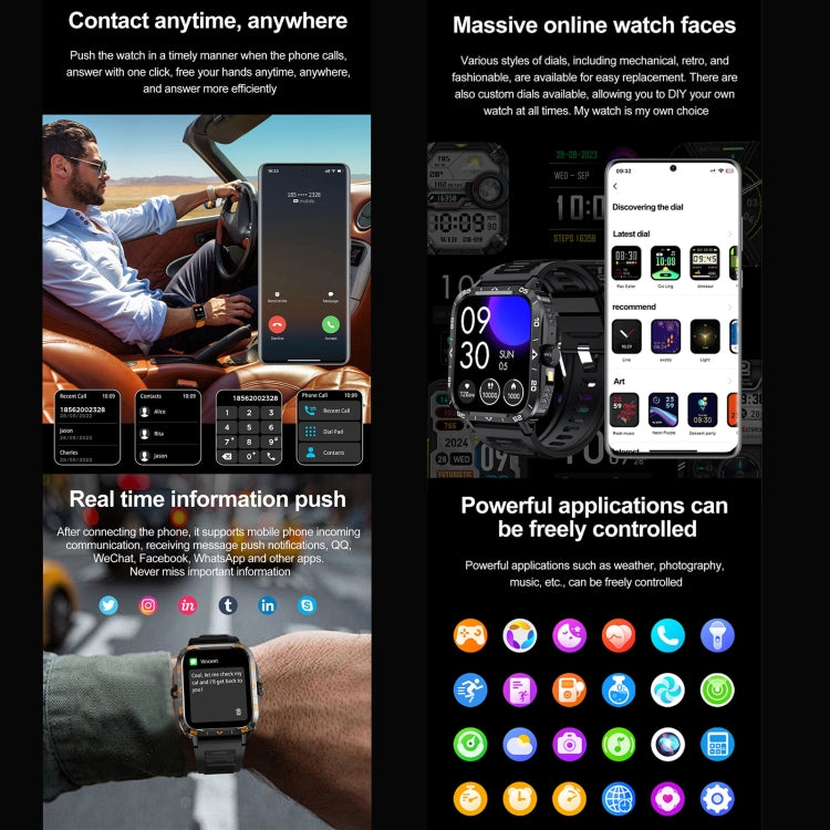 ZW59 1.95 inch BT Call Sports Smart Watch, Blood Oxygen / Heart Rate / Remote Photography(Black) - Smart Wristbands by PMC TechLife | Online Shopping South Africa | PMC TechLife | Buy Now Pay Later Mobicred