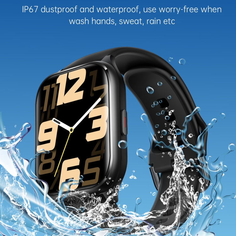 KT73S 1.85 inch Square Screen BT Call Smart Watch, Heart Rate / Blood Pressure / Blood Oxygen / Female Health / Sleep Monitoring(Black) - Smart Wristbands by PMC TechLife | Online Shopping South Africa | PMC TechLife | Buy Now Pay Later Mobicred