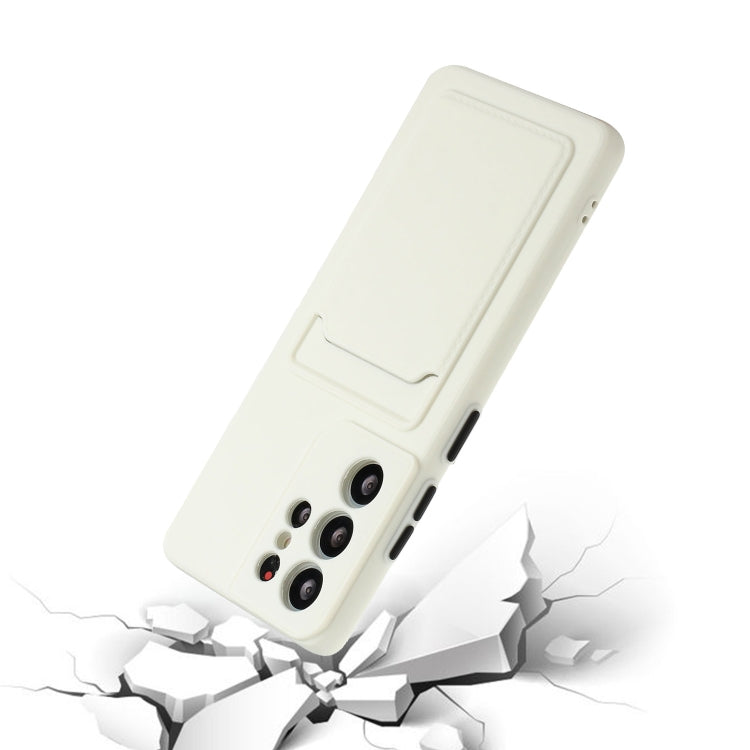 For Samsung Galaxy S25 Ultra 5G Card Slot Design Shockproof TPU Phone Case(White) - Galaxy S25 Ultra 5G Cases by PMC TechLife | Online Shopping South Africa | PMC TechLife | Buy Now Pay Later Mobicred