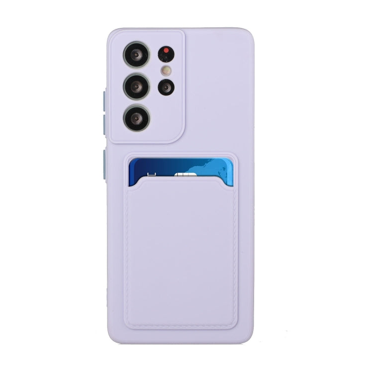 For Samsung Galaxy S25 Ultra 5G Card Slot Design Shockproof TPU Phone Case(Purple) - Galaxy S25 Ultra 5G Cases by PMC TechLife | Online Shopping South Africa | PMC TechLife | Buy Now Pay Later Mobicred