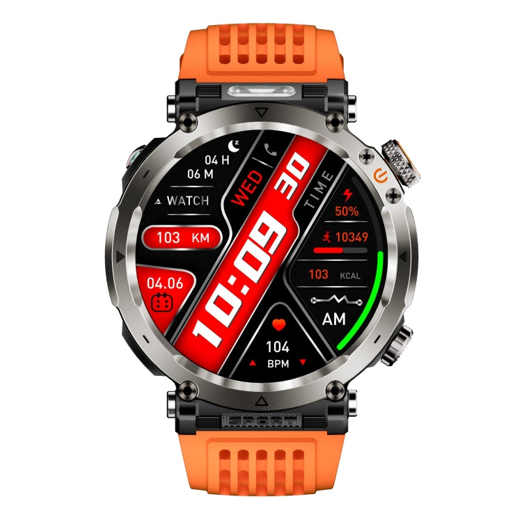 HT30 1.7 inch IP68 Waterproof Silicone Band Smart Watch, Support Flashlight / Banknote Detector Light / Compass(Orange) - Smart Wristbands by PMC TechLife | Online Shopping South Africa | PMC TechLife | Buy Now Pay Later Mobicred