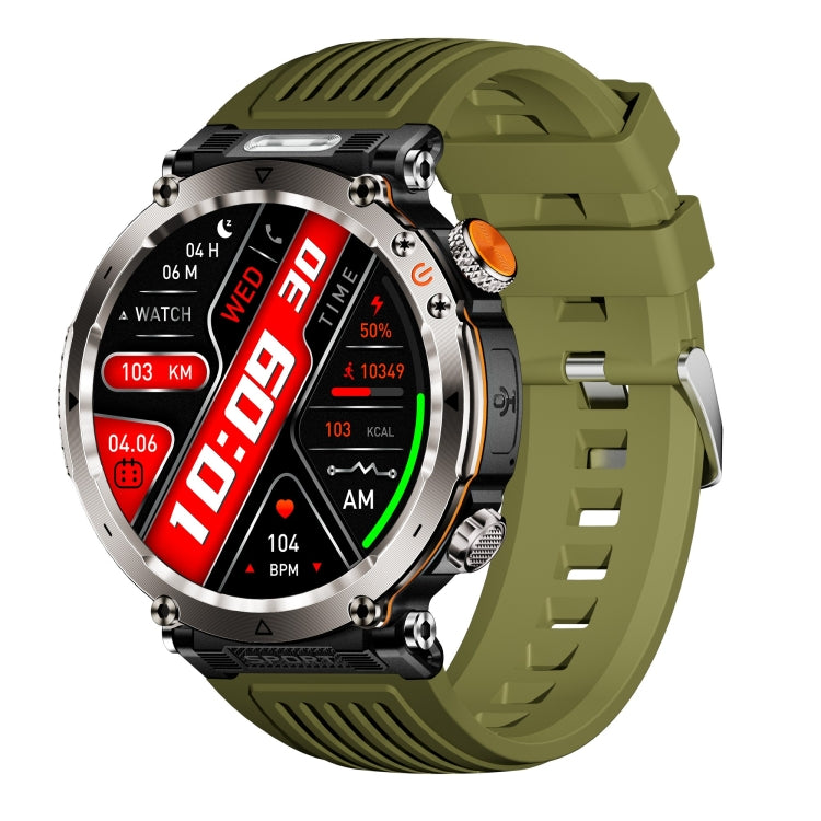 HT30 1.7 inch IP68 Waterproof Silicone Band Smart Watch, Support Flashlight / Banknote Detector Light / Compass(Army Green) - Smart Wristbands by PMC TechLife | Online Shopping South Africa | PMC TechLife | Buy Now Pay Later Mobicred