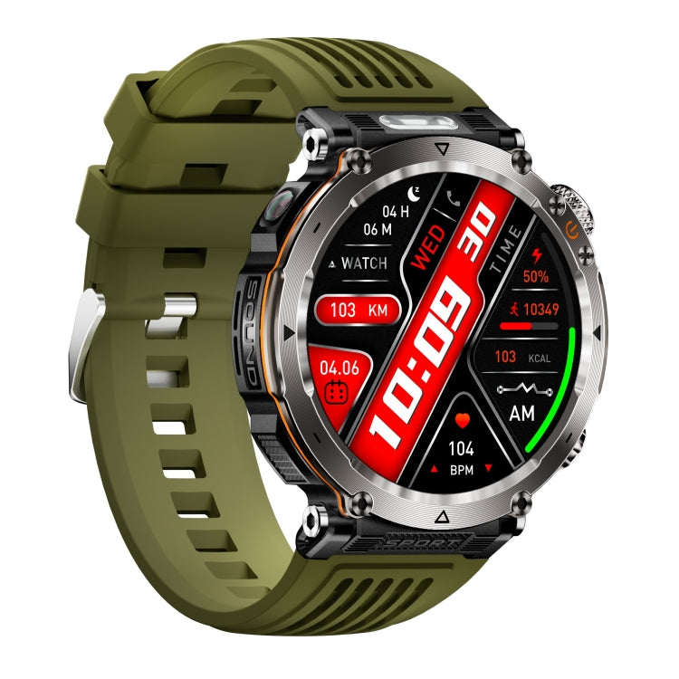 HT30 1.7 inch IP68 Waterproof Silicone Band Smart Watch, Support Flashlight / Banknote Detector Light / Compass(Army Green) - Smart Wristbands by PMC TechLife | Online Shopping South Africa | PMC TechLife | Buy Now Pay Later Mobicred