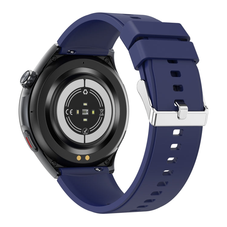 T82 1.43 inch Round Screen BT Call Smart Watch, Heart Rate / Blood Pressure / Blood Oxygen / Sleep / Blood Sugar / HRV / Metope / SOS, Strap:Silicone Blue - Smart Wristbands by PMC TechLife | Online Shopping South Africa | PMC TechLife | Buy Now Pay Later Mobicred