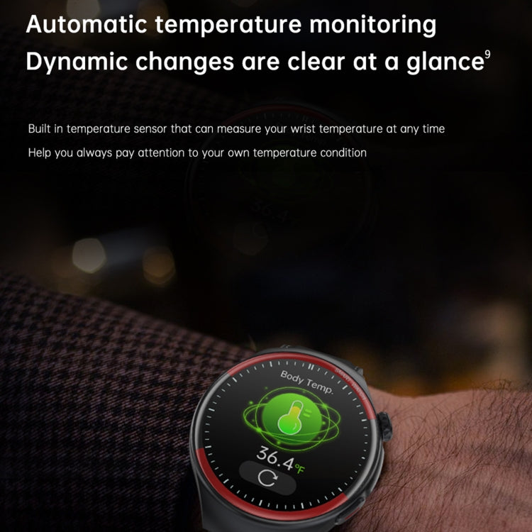 T82 1.43 inch Round Screen BT Call Smart Watch, Heart Rate / Blood Pressure / Blood Oxygen / Sleep / Blood Sugar / HRV / Metope / SOS, Strap:Silicone Blue - Smart Wristbands by PMC TechLife | Online Shopping South Africa | PMC TechLife | Buy Now Pay Later Mobicred
