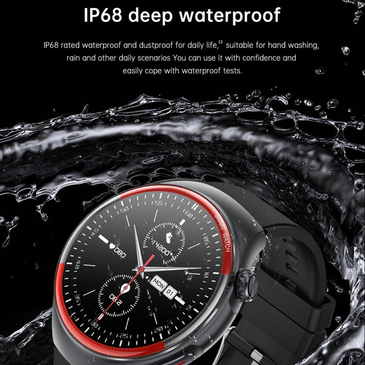 T82 1.43 inch Round Screen BT Call Smart Watch, Heart Rate / Blood Pressure / Blood Oxygen / Sleep / Blood Sugar / HRV / Metope / SOS, Strap:Silicone Blue - Smart Wristbands by PMC TechLife | Online Shopping South Africa | PMC TechLife | Buy Now Pay Later Mobicred