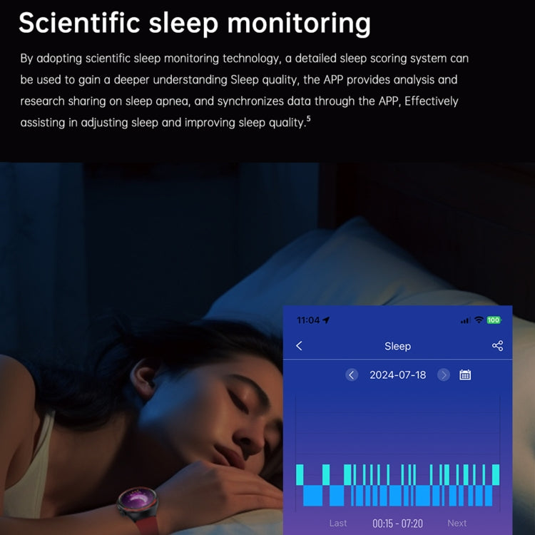 T82 1.43 inch Round Screen BT Call Smart Watch, Heart Rate / Blood Pressure / Blood Oxygen / Sleep / Blood Sugar / HRV / Metope / SOS, Strap:Silicone Blue - Smart Wristbands by PMC TechLife | Online Shopping South Africa | PMC TechLife | Buy Now Pay Later Mobicred