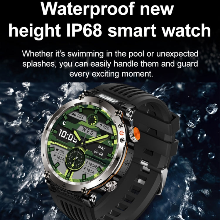 HT30 1.7 inch IP68 Waterproof Camouflage Silicone Band Smart Watch, Support Flashlight / Banknote Detector Light / Compass(Army Green) - Smart Wristbands by PMC TechLife | Online Shopping South Africa | PMC TechLife | Buy Now Pay Later Mobicred