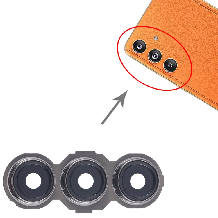 For Samsung Galaxy F55 SM-E556B 10pcs Rear Camera Lens Cover(Black) - Other Galaxy Parts by PMC TechLife | Online Shopping South Africa | PMC TechLife | Buy Now Pay Later Mobicred