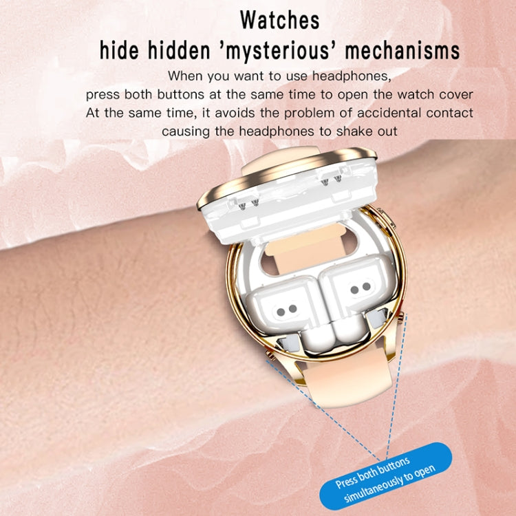 X17 mini 1.27 inch IP67 Waterproof 2 in 1 Bluetooth Earphone Smart Watch(Gold) - Smart Wristbands by PMC TechLife | Online Shopping South Africa | PMC TechLife | Buy Now Pay Later Mobicred