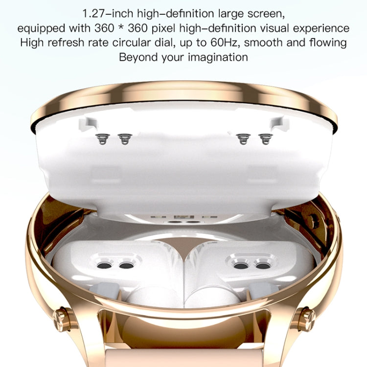 X17 mini 1.27 inch IP67 Waterproof 2 in 1 Bluetooth Earphone Smart Watch(Gold) - Smart Wristbands by PMC TechLife | Online Shopping South Africa | PMC TechLife | Buy Now Pay Later Mobicred