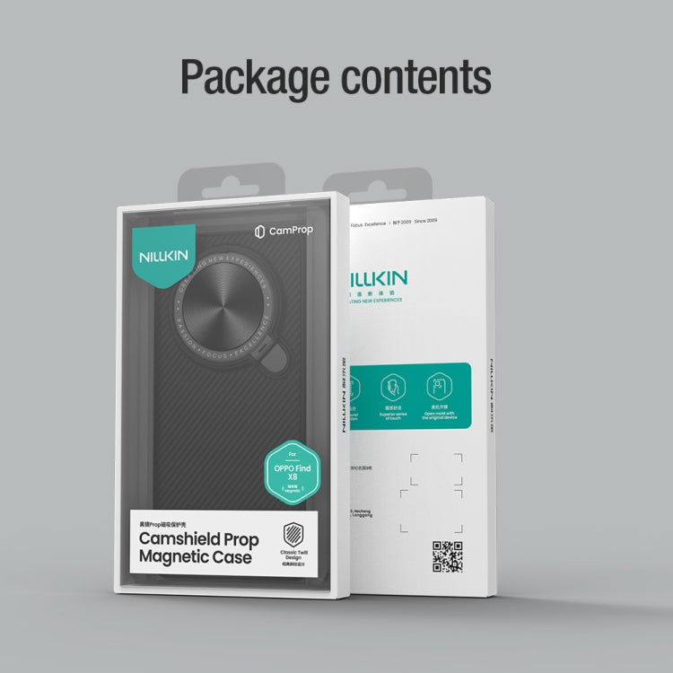 For OPPO Find X8 NILLKIN CamShield Prop MagSafe Magnetic PC Phone Case(Black) - Find X8 Cases by NILLKIN | Online Shopping South Africa | PMc TechLife | Buy Now Pay Later Mobicred