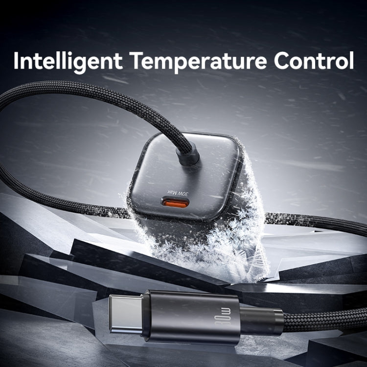 USAMS CC264 30W GaN Mini Type-C / USB-C Dual Port Fast Charger with Cable, EU Plug(White) - free shipping - PMC TechLife - Order now!