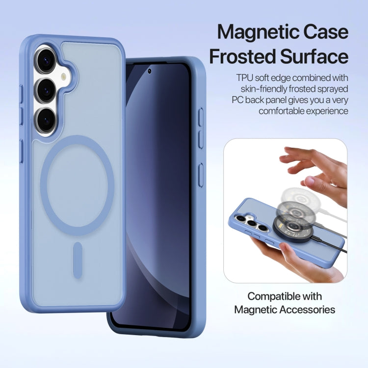 For Samsung Galaxy S25 5G DUX DUCIS Lawa Series 2 in 1 Wallet Zipper Detachable MagSafe Phone Case with Lanyard(Light Blue) - free shipping - PMC Jewellery - Order now!