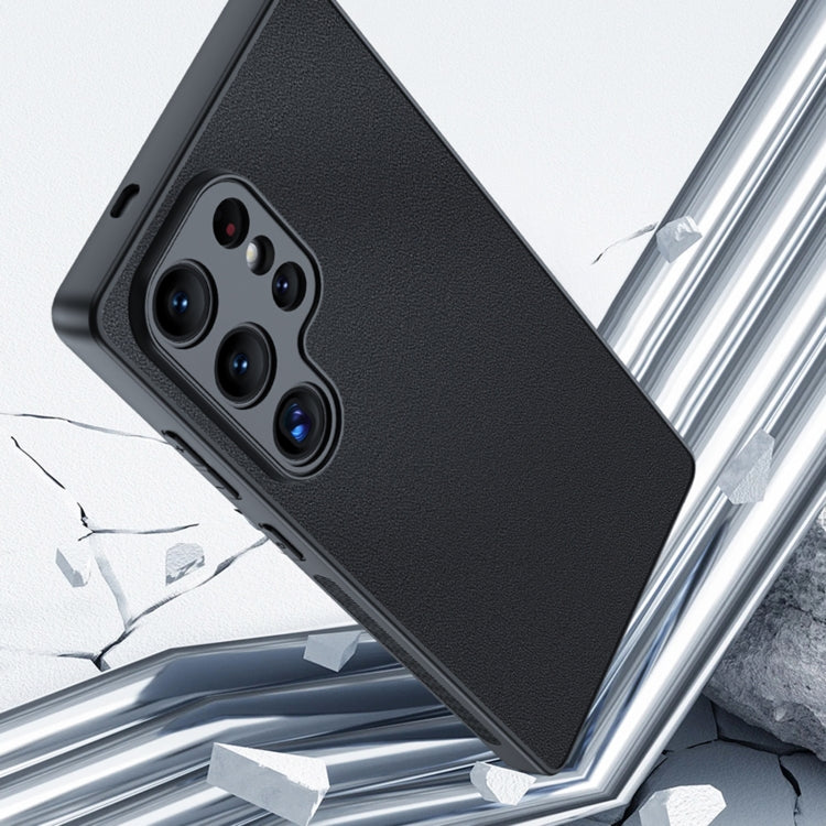 For Samsung Galaxy S25 Ultra 5G Ultra-thin Plain Skin Leather Phone Case(Orange) - Galaxy S25 Ultra 5G Cases by PMC TechLife | Online Shopping South Africa | PMC TechLife | Buy Now Pay Later Mobicred