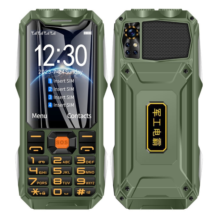 Q9-1 4G Elder Keypad Rugged Phone, 3.5 inch, 4500mAh, 21 Keys, SOS, FM, Network: 4G, Dual SIM(Green) - free shipping - PMC Jewellery - Order now!