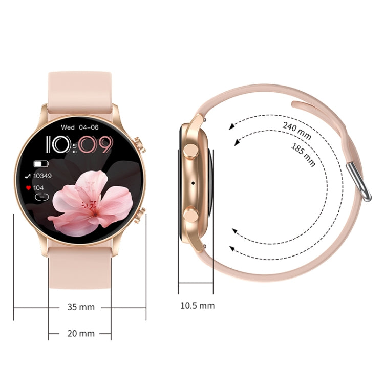 CY19 1.32 inch AMOLED Screen Silicone Strap Smart Watch, Blood Oxygen/Blood Pressure/Heart Rate(Pink) - Smart Watches by PMC TechLife | Online Shopping South Africa | PMC TechLife | Buy Now Pay Later Mobicred