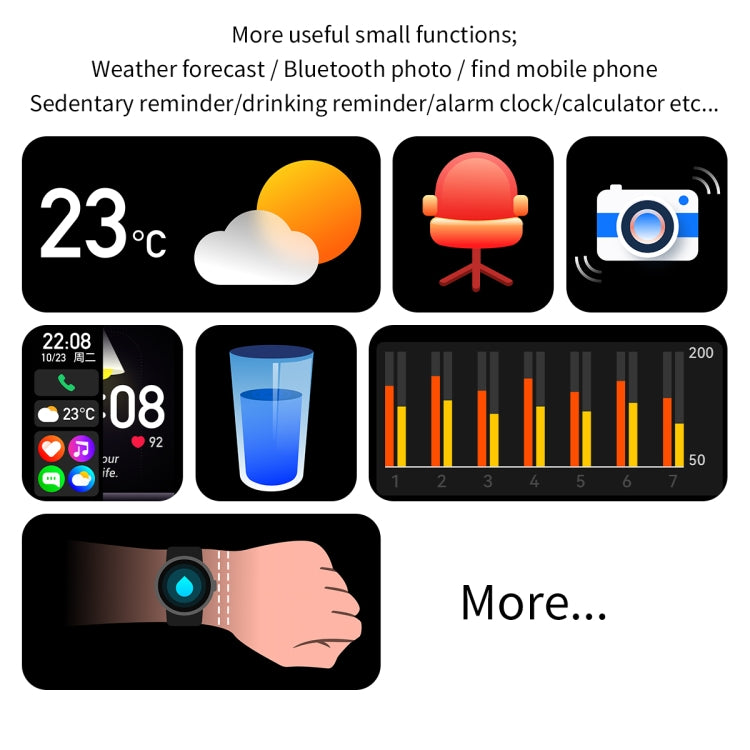 CY19 1.32 inch AMOLED Screen Silicone Strap Smart Watch, Blood Oxygen/Blood Pressure/Heart Rate(Starlight) - Smart Watches by PMC TechLife | Online Shopping South Africa | PMC TechLife | Buy Now Pay Later Mobicred