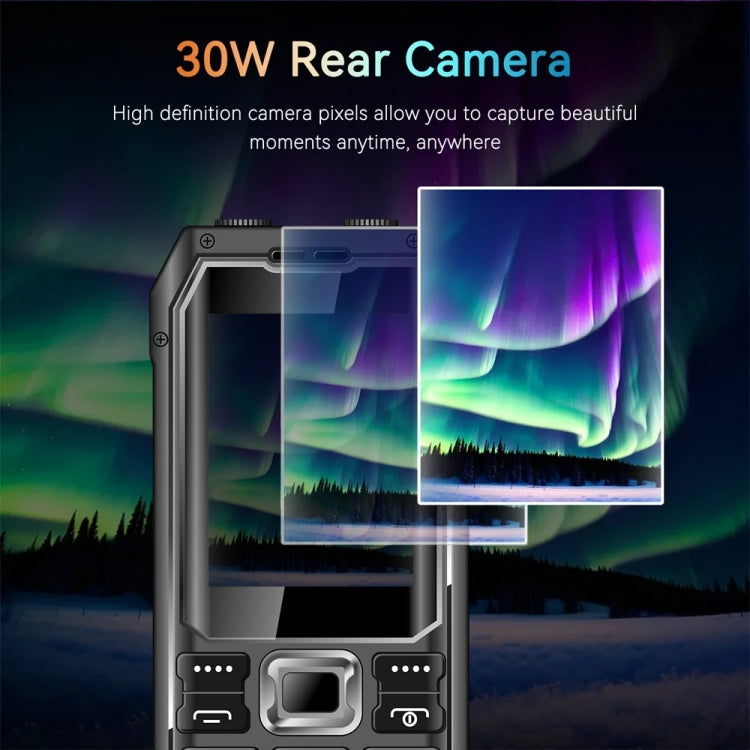 Q6000 Elder Keypad Phone, 2.4 inch, 6800mAh, Dual Flashlights, 21 Keys, SOS, FM, Dual SIM, GSM, Plug:US Plug(Black) - free shipping - PMC Jewellery - Order now!