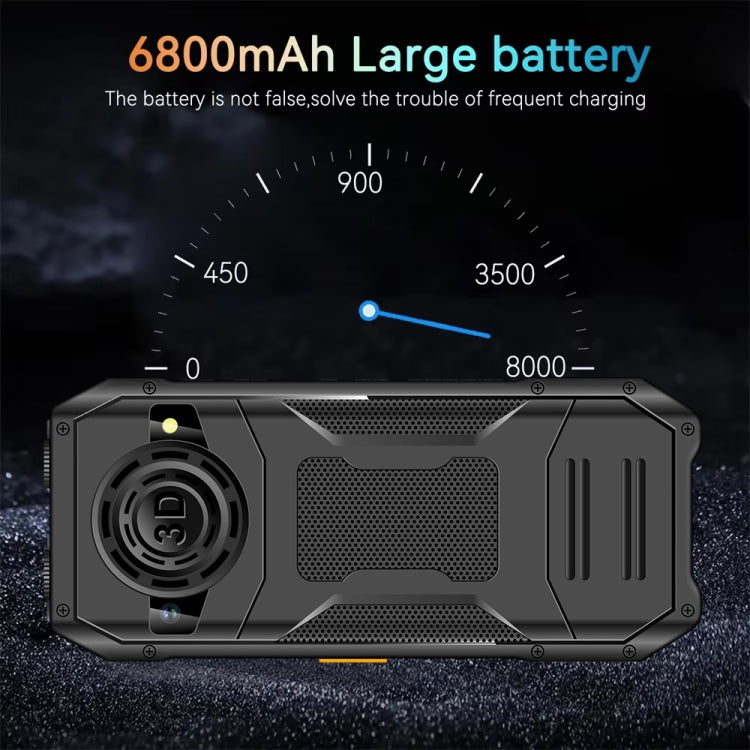 Q6000 Elder Keypad Phone, 2.4 inch, 6800mAh, Dual Flashlights, 21 Keys, SOS, FM, Dual SIM, GSM, Plug:US Plug(Black) - free shipping - PMC Jewellery - Order now!
