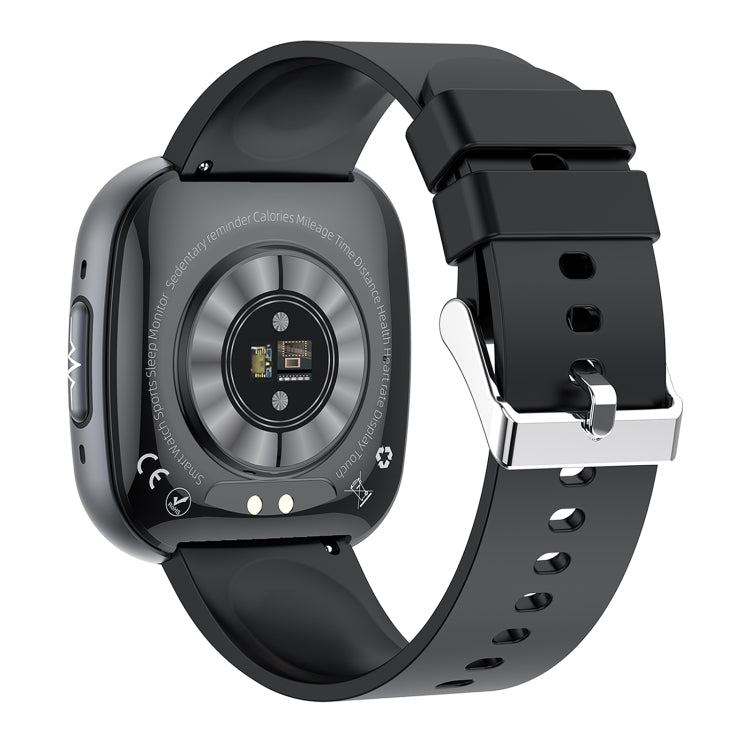 ET593 1.75 inch IPS Square Screen Smart Watch, ECG Electrocardiogram / Blood Sugar Monitoring(Black) - Smart Watches by PMC TechLife | Online Shopping South Africa | PMC TechLife | Buy Now Pay Later Mobicred