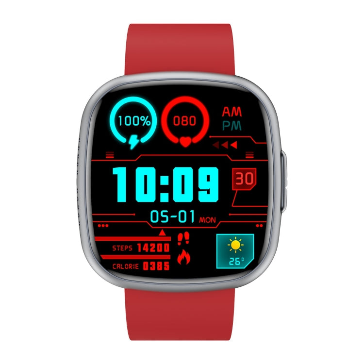 ET593 1.75 inch IPS Square Screen Smart Watch, ECG Electrocardiogram / Blood Sugar Monitoring(Red) - Smart Watches by PMC TechLife | Online Shopping South Africa | PMC TechLife | Buy Now Pay Later Mobicred