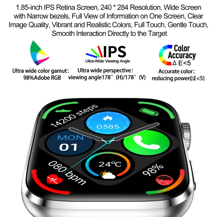 T92 1.81 inch IPS Square Screen Smart Watch, Heart Rate / Blood Oxygen / Blood Pressure(Black) - Smart Watches by PMC TechLife | Online Shopping South Africa | PMC TechLife | Buy Now Pay Later Mobicred