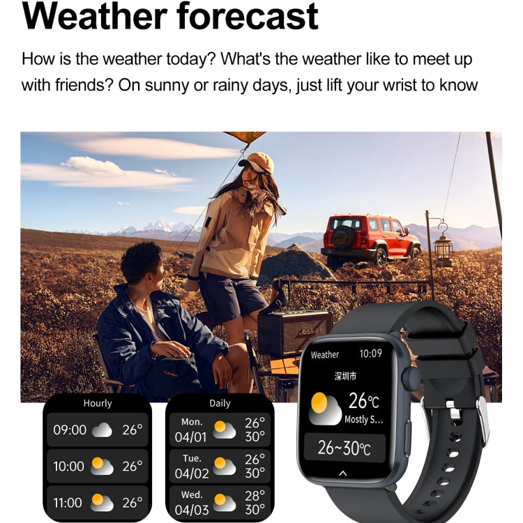 T92 1.81 inch IPS Square Screen Smart Watch, Heart Rate / Blood Oxygen / Blood Pressure(Black) - Smart Watches by PMC TechLife | Online Shopping South Africa | PMC TechLife | Buy Now Pay Later Mobicred