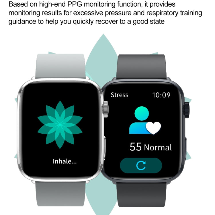 T92 1.81 inch IPS Square Screen Smart Watch, Heart Rate / Blood Oxygen / Blood Pressure(Grey) - free shipping - PMC TechLife - Order now!