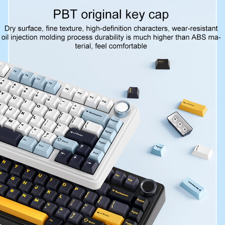 AULA F75 80 Keys Wired/2.4G/Bluetooth Three Model Customized RGB Mechanical Keyboard(Snow Spruce Green) - free shipping - PMC TechLife - Order now!