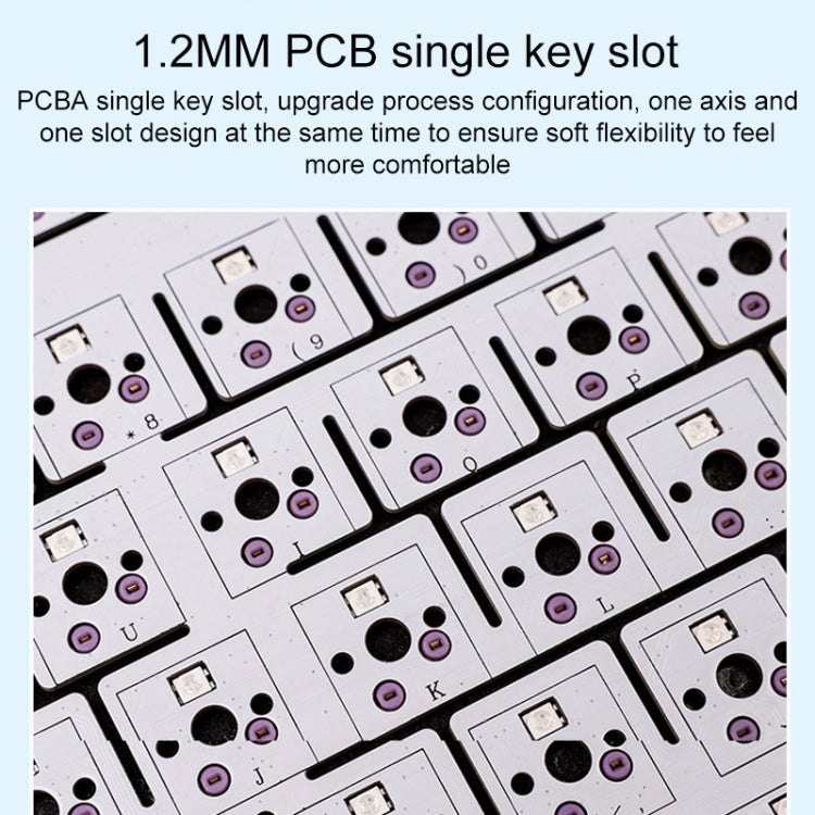 AULA F75 80 Keys Wired/2.4G/Bluetooth Three Model Customized RGB Mechanical Keyboard(Glacier Blue) - free shipping - PMC TechLife - Order now!