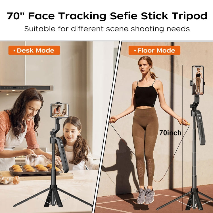 FUNSNAP A6 360 Degree Al Gimbal Selfie Stick Smart Face Tracking Integrated Tripod(Black) - Selfie Sticks by FUNSNAP | Online Shopping South Africa | PMC TechLife | Buy Now Pay Later Mobicred