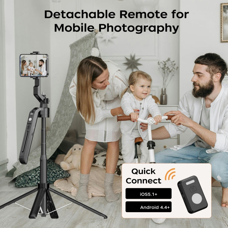 FUNSNAP A6 360 Degree Al Gimbal Selfie Stick Smart Face Tracking Integrated Tripod(Black) - Selfie Sticks by FUNSNAP | Online Shopping South Africa | PMC TechLife | Buy Now Pay Later Mobicred