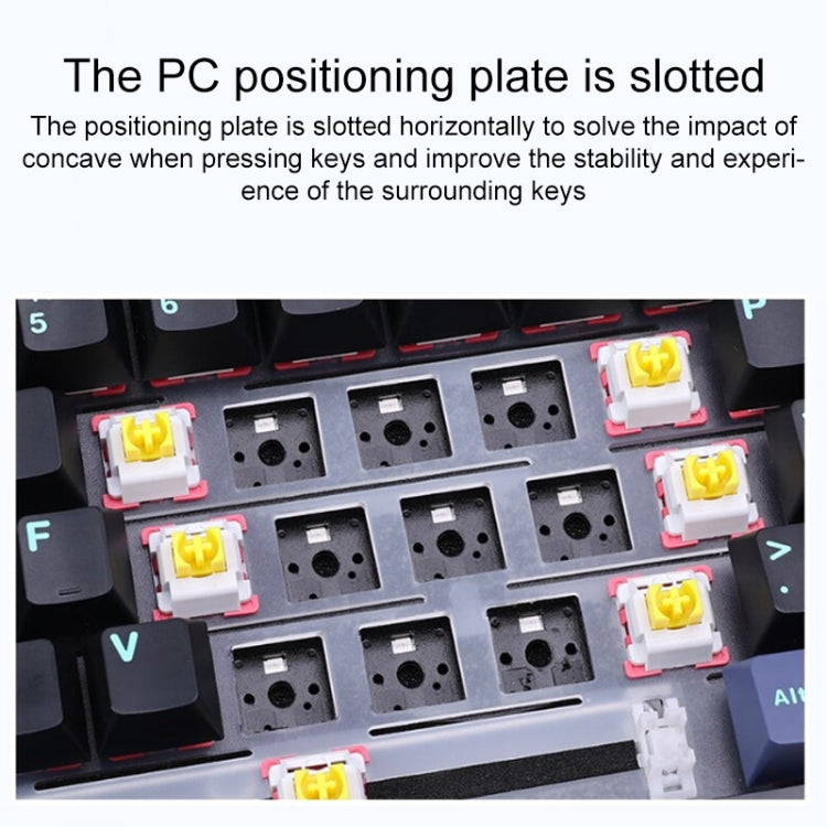 AULA F87 Pro 87 Keys Wired/2.4G/Bluetooth Three Model Customized RGB Mechanical Keyboard(Space Golden Shaft) - Wireless Keyboard by AULA | Online Shopping South Africa | PMC TechLife | Buy Now Pay Later Mobicred
