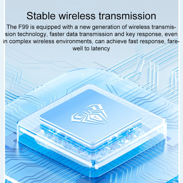 AULA F99 99 Keys Wired/2.4G/Bluetooth Three Model Customized RGB Mechanical Keyboard(Black White Blue) - free shipping - PMC TechLife - Order now!